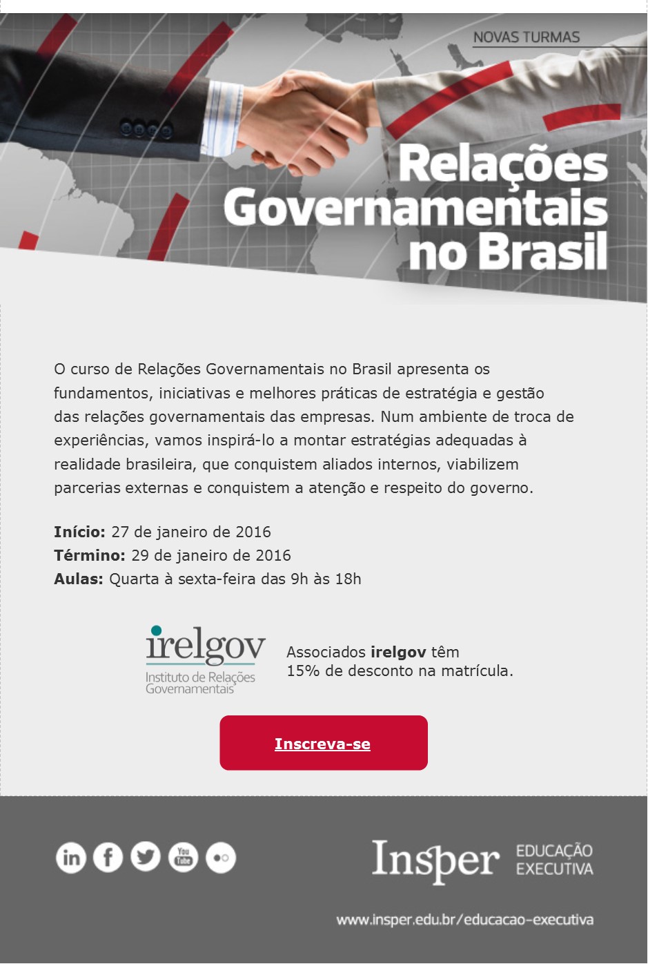 Curso Insper de Relações Governamentais no Brasil - Jan.2016