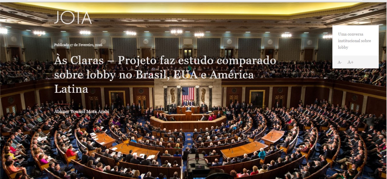 Estudo sobre Lobby no Brasil, EUA e América Latina